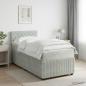 Preview: ARDEBO.de - Boxspringbett mit Matratze Hellgrau 90 x 190 cm Samt