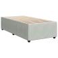 Preview: Boxspringbett mit Matratze Hellgrau 90 x 190 cm Samt
