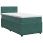 Preview: Boxspringbett mit Matratze Dunkelgrün 90 x 190 cm Samt
