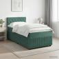 Preview: ARDEBO.de - Boxspringbett mit Matratze Dunkelgrün 90 x 200 cm Samt