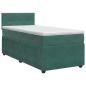 Preview: Boxspringbett mit Matratze Dunkelgrün 90 x 200 cm Samt