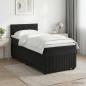 Preview: ARDEBO.de - Boxspringbett mit Matratze Schwarz 90 x 200 cm Samt