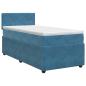 Preview: Boxspringbett mit Matratze Dunkelblau 100 x 200 cm Samt