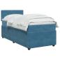 Preview: Boxspringbett mit Matratze Dunkelblau 100 x 200 cm Samt