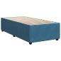 Preview: Boxspringbett mit Matratze Dunkelblau 100 x 200 cm Samt