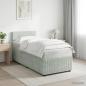 Preview: ARDEBO.de - Boxspringbett mit Matratze Hellgrau 100 x 200 cm Samt