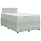 Preview: Boxspringbett mit Matratze Hellgrau 120 x 190 cm Samt