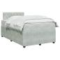 Preview: Boxspringbett mit Matratze Hellgrau 120 x 190 cm Samt