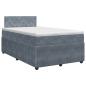 Preview: Boxspringbett mit Matratze Dunkelgrau 120 x 190 cm Samt