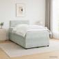 Preview: ARDEBO.de - Boxspringbett mit Matratze Hellgrau 120 x 190 cm Samt