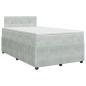 Preview: Boxspringbett mit Matratze Hellgrau 120 x 190 cm Samt