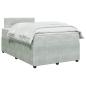 Preview: Boxspringbett mit Matratze Hellgrau 120 x 190 cm Samt