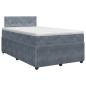 Preview: Boxspringbett mit Matratze Dunkelgrau 120 x 190 cm Samt
