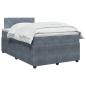 Preview: Boxspringbett mit Matratze Dunkelgrau 120 x 200 cm Samt