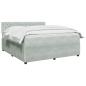 Preview: Boxspringbett mit Matratze Hellgrau 140 x 190 cm Samt