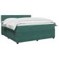 Preview: Boxspringbett mit Matratze Dunkelgrün 140 x 190 cm Samt