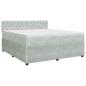 Preview: Boxspringbett mit Matratze Hellgrau 140 x 200 cm Samt