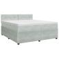 Preview: Boxspringbett mit Matratze Hellgrau 140 x 200 cm Samt