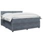 Preview: Boxspringbett mit Matratze Dunkelgrau 140 x 200 cm Samt