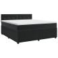 Preview: Boxspringbett mit Matratze Schwarz 140 x 200 cm Samt