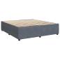 Preview: Boxspringbett mit Matratze Dunkelgrau 180 x 200 cm Samt
