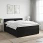 Preview: ARDEBO.de - Boxspringbett mit Matratze Schwarz 180 x 200 cm Samt