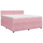 Preview: Boxspringbett mit Matratze mit Kopfteil Rosa 180 x 200 cm Samt