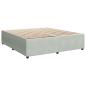Preview: Boxspringbett mit Matratze Hellgrau 200 x 200 cm Samt