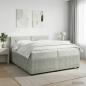 Preview: ARDEBO.de - Boxspringbett mit Matratze Hellgrau 200 x 200 cm Samt