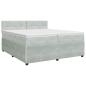 Preview: Boxspringbett mit Matratze Hellgrau 200 x 200 cm Samt