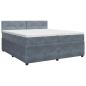 Preview: Boxspringbett mit Matratze Dunkelgrau 200 x 200 cm Samt