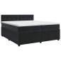 Preview: Boxspringbett mit Matratze Schwarz 200 x 200 cm Samt