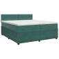 Preview: Boxspringbett mit Matratze Dunkelgrün 200 x 200 cm Samt