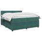 Preview: Boxspringbett mit Matratze Dunkelgrün 200 x 200 cm Samt