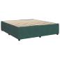 Preview: Boxspringbett mit Matratze Dunkelgrün 200 x 200 cm Samt