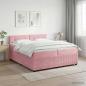 Preview: ARDEBO.de - Boxspringbett mit Matratze mit Kopfteil Rosa 200 x 200 cm Samt
