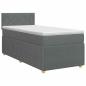 Preview: Boxspringbett mit Matratze Dunkelgrau 90 x 190 cm Stoff