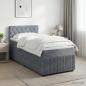 Preview: ARDEBO.de - Boxspringbett mit Matratze Dunkelgrau 90 x 190 cm Samt