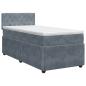 Preview: Boxspringbett mit Matratze Dunkelgrau 90 x 190 cm Samt