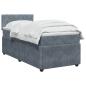 Preview: Boxspringbett mit Matratze Dunkelgrau 90 x 190 cm Samt