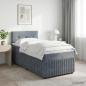 Preview: ARDEBO.de - Boxspringbett mit Matratze Dunkelgrau 90 x 190 cm Samt