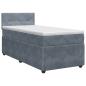 Preview: Boxspringbett mit Matratze Dunkelgrau 90 x 190 cm Samt