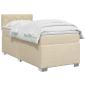 Preview: Boxspringbett mit Matratze und LED Creme 80 x 200 cm Stoff