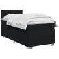 Preview: Boxspringbett mit Matratze und LED Schwarz 90 x 190 cm Stoff