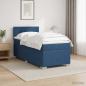 Preview: Boxspringbett mit Matratze und LED Blau 90 x 200 cm Stoff