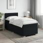 Preview: Boxspringbett mit Matratze und LED Schwarz 100 x 200 cm Stoff