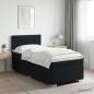 Preview: Boxspringbett mit Matratze und LED Schwarz 100 x 200 cm Stoff