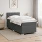 Preview: ARDEBO.de - Boxspringbett mit Matratze und LED Dunkelgrau 100 x 200 cm