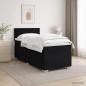 Preview: ARDEBO.de - Boxspringbett mit Matratze und LED Schwarz 100 x 200 cm Stoff