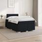 Preview: ARDEBO.de - Boxspringbett mit Matratze und LED Schwarz 120 x 190 cm Stoff